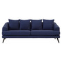 Mylo 3 Seater Navy Fabric Sofa