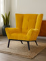Maiko Yellow Fabric Armchair