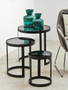 Corra Set Of Three Black Nesting Tables