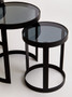Corra Set Of Three Black Nesting Tables