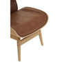 Vinsi Brown Leather Effect Chair With Winged Back