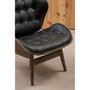 Vinsi Black Leather Chair With Button Detail