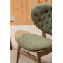 Vinsi Green Velvet Chair With Button Detail