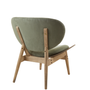 Vinsi Green Velvet Chair with Grey Elm Wood Frame