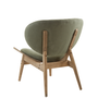 Vinsi Green Velvet Chair with Grey Elm Wood Frame