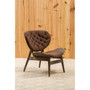 Vinsi Brown Velvet Chair With Button Detail