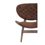 Vinsi Brown Velvet Chair With Button Detail