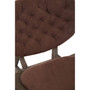 Vinsi Brown Velvet Chair With Button Detail