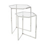 Herber Set of 2 Silver Finish Tables