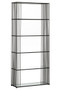 Trento Five Tier Black Bookshelf