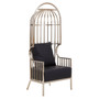 Eliza Brushed Silver Dome Cage Chair