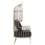 Eliza Brushed Silver Dome Cage Chair