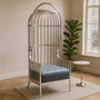 Eliza Brushed Silver Dome Cage Chair