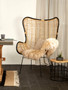 Java Natural Rattan Wingback Chair
