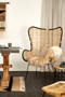 Java Natural Rattan Wingback Chair