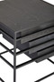 Judd Black Finish 3 Drawer Side Table