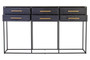 Judd Black Finish 6 Drawer Console Table
