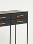 Judd Black Finish 6 Drawer Console Table
