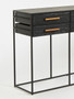 Judd Black Finish 6 Drawer Console Table