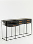 Judd Black Finish 6 Drawer Console Table