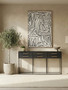 Judd Black Finish 6 Drawer Console Table