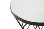 Shalimar Round White Marble Top Side Table