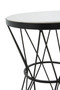 Shalimar Round White Marble Top Side Table