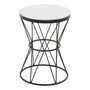 Shalimar Round White Marble Top Side Table