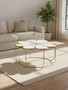 Rabia Petal Coffee Table With Marble Top