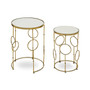 Rabia Set Of 2 Circle Pattern Side Table