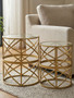 Rabia Set Of 2 Diamond Pattern Side Table