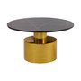 Rabia Coffee Table with Black Marble Top