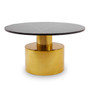 Rabia Coffee Table with Black Marble Top