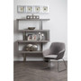Ulmus Grey Elm Wood 4 Tier Bookshelf