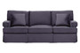 Ralph Three Seat Black Velvet Sofa