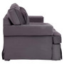 Ralph Three Seat Black Velvet Sofa