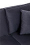 Ralph Three Seat Black Velvet Sofa