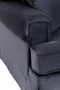Ralph Three Seat Black Velvet Sofa