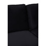 Ralph Three Seat Black Velvet Chaise Sofa