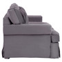 Ralph Three Seat Grey Velvet Sofa