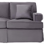Ralph Three Seat Grey Velvet Sofa