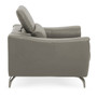 Padua Grey Finish Leather Armchair