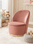 Kids Tamra Dusty Pink Velvet Gold Base Chair