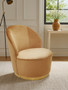 Tamra Beige Velvet Gold Base Chair