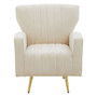 Hayley Natural Velvet Armchair
