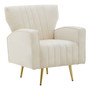 Hayley Natural Velvet Armchair