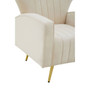 Hayley Natural Velvet Armchair