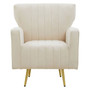 Hayley Natural Velvet Armchair