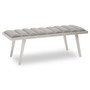 Gilden Grey Velvet Angular Bench