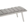 Gilden Grey Velvet Angular Bench